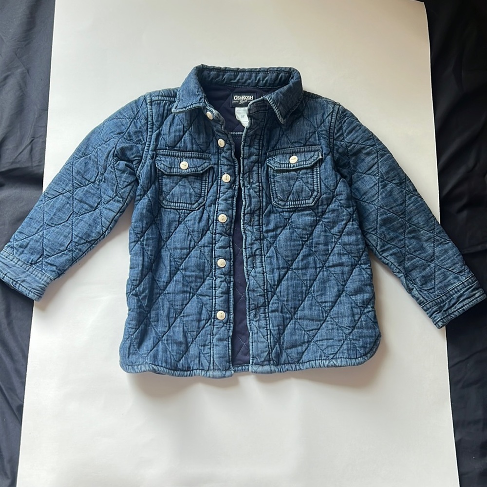 Boys quilted Oshkosh blue shacket